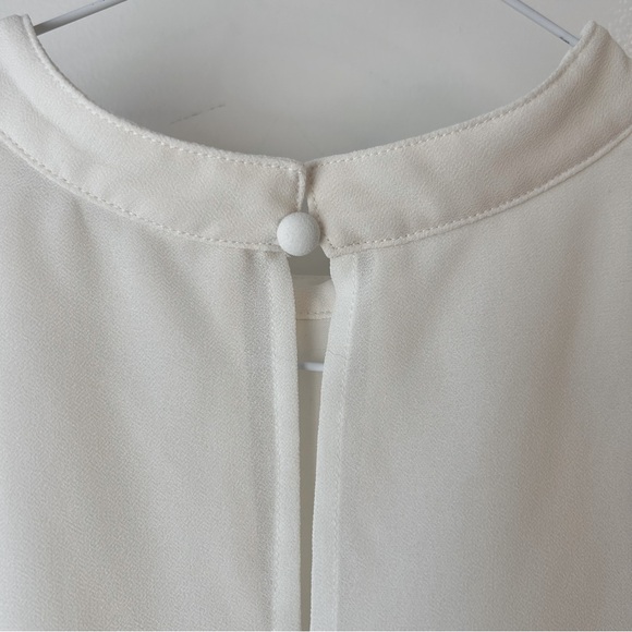 MOUSSY Chiffon Cinched Waist Blouse Ivory - Picture 9 of 13